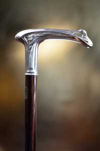 Vycházková hůl luxusní Fayet (Ag 925) equerre stříbrná 